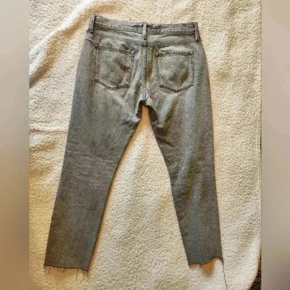 Frame Denim Ankle & Cropped Distressed Gray Jeans, see measurements! - Picture 2 of 8